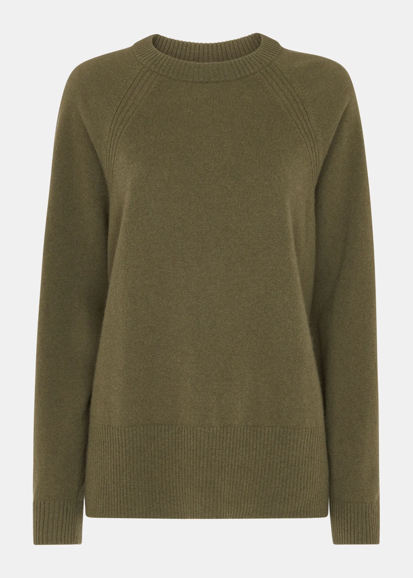 Khaki Ultimate Cashmere Crew Neck