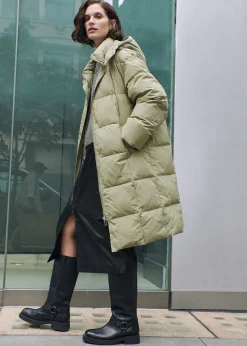Khaki Una Puffa Coat