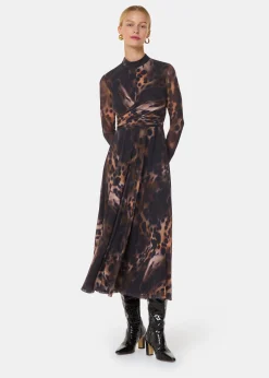 Leopard Print Misty Leopard Mesh Dress