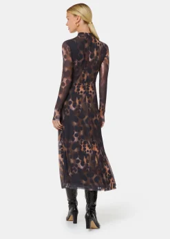 Leopard Print Misty Leopard Mesh Dress