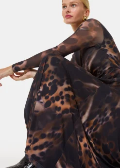 Leopard Print Misty Leopard Mesh Dress