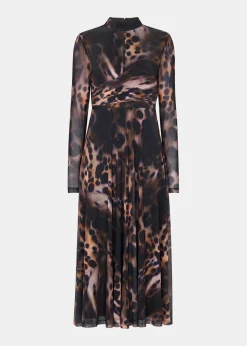 Leopard Print Misty Leopard Mesh Dress
