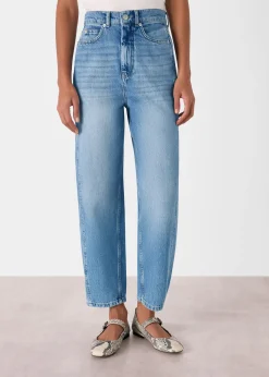 Light Wash Authentic Barrel Leg Jean