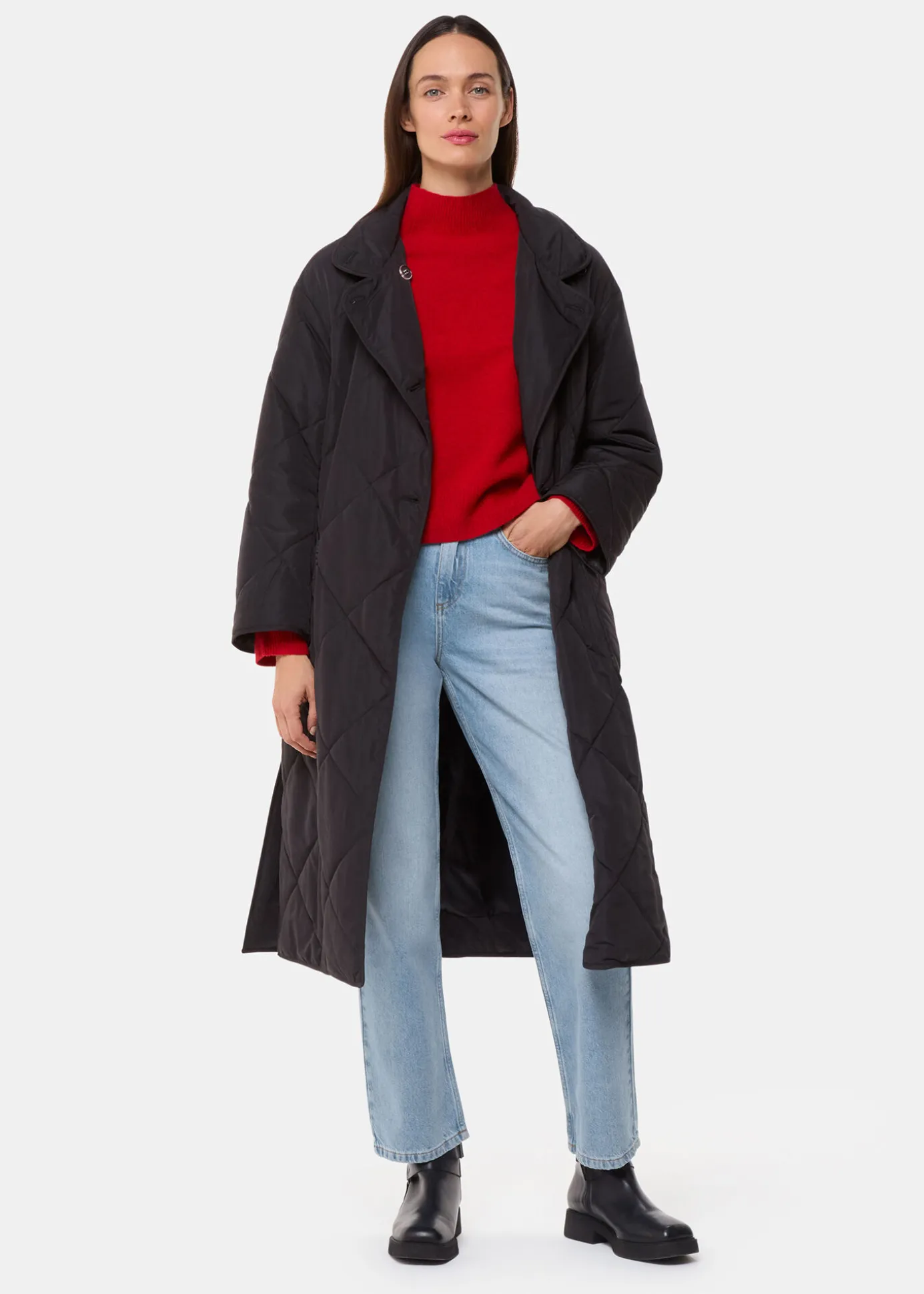 Light Wash Authentic Column Leg Jean