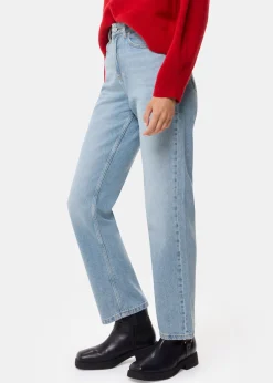 Light Wash Authentic Column Leg Jean