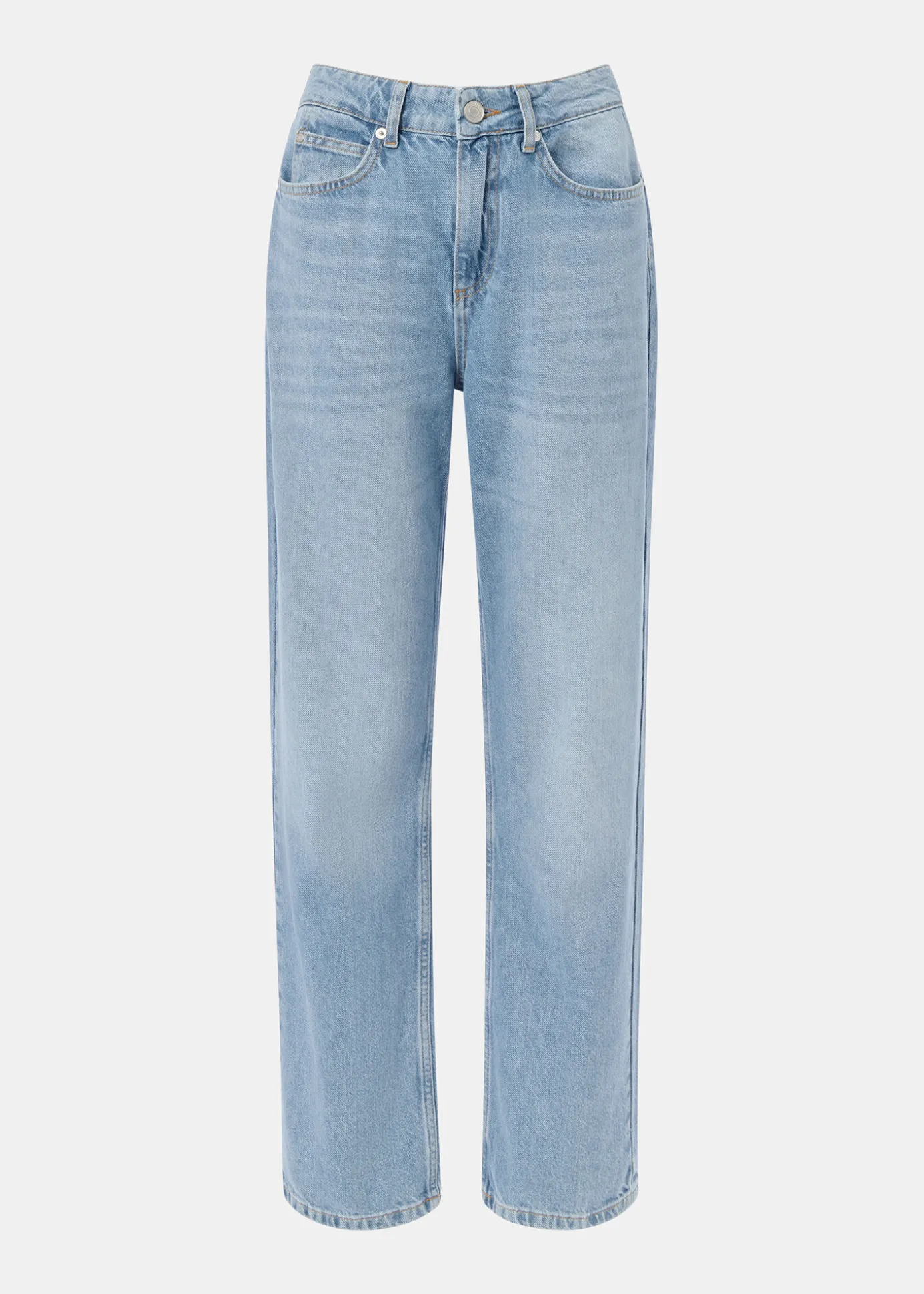 Light Wash Authentic Column Leg Jean