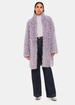 Lilac Naja Shearling Coat