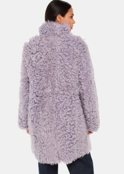Lilac Naja Shearling Coat