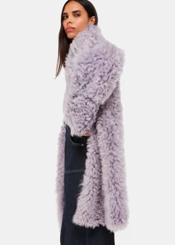 Lilac Naja Shearling Coat