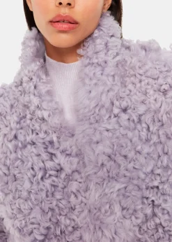 Lilac Naja Shearling Coat