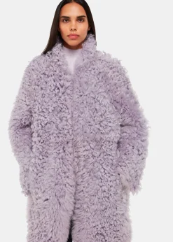 Lilac Naja Shearling Coat