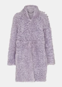 Lilac Naja Shearling Coat