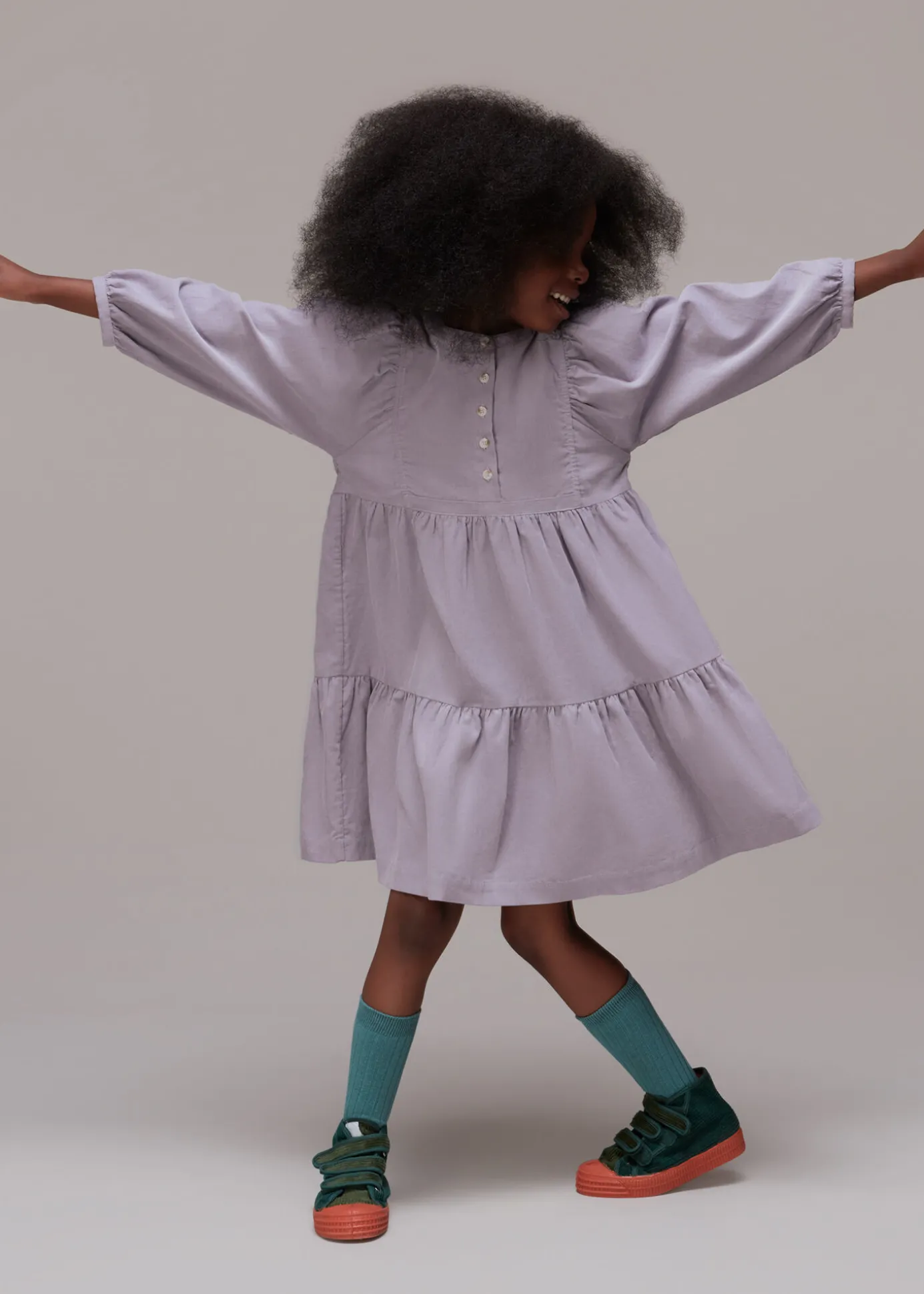 Lilac Nora Babycord Dress