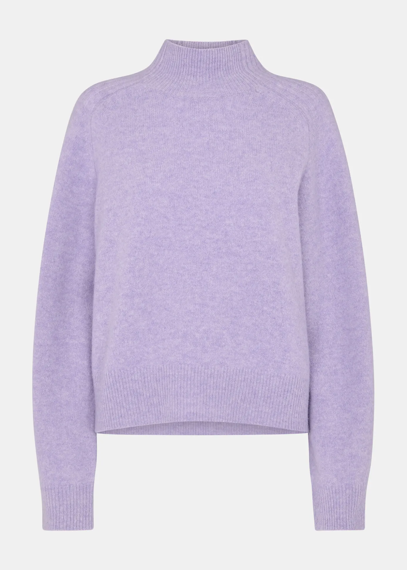 Lilac Wool Funnel Neck Knit
