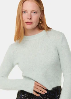 Mint Alpaca Mix Fluffy Knit