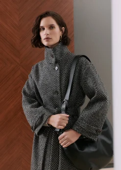 Multicolour Cosette Funnel Neck Coat