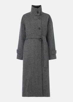Multicolour Cosette Funnel Neck Coat