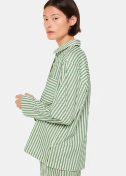 Multicolour Cotton Stripe Pyjama Shirt