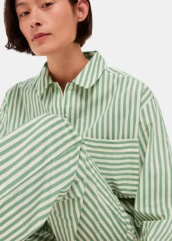 Multicolour Cotton Stripe Pyjama Shirt
