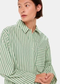 Multicolour Cotton Stripe Pyjama Shirt