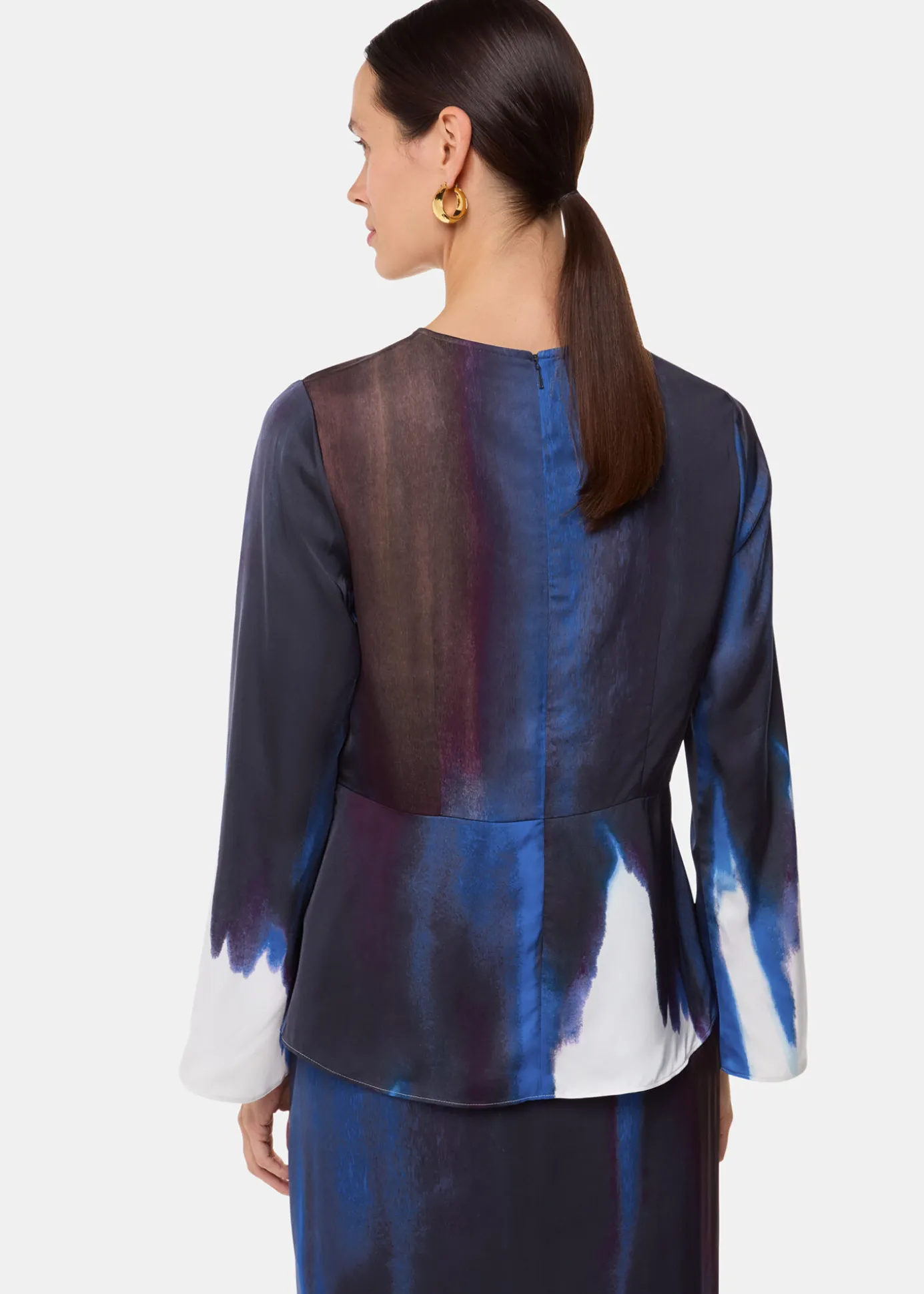 Multicolour Ice Dye Print Top