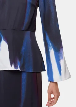 Multicolour Ice Dye Print Top