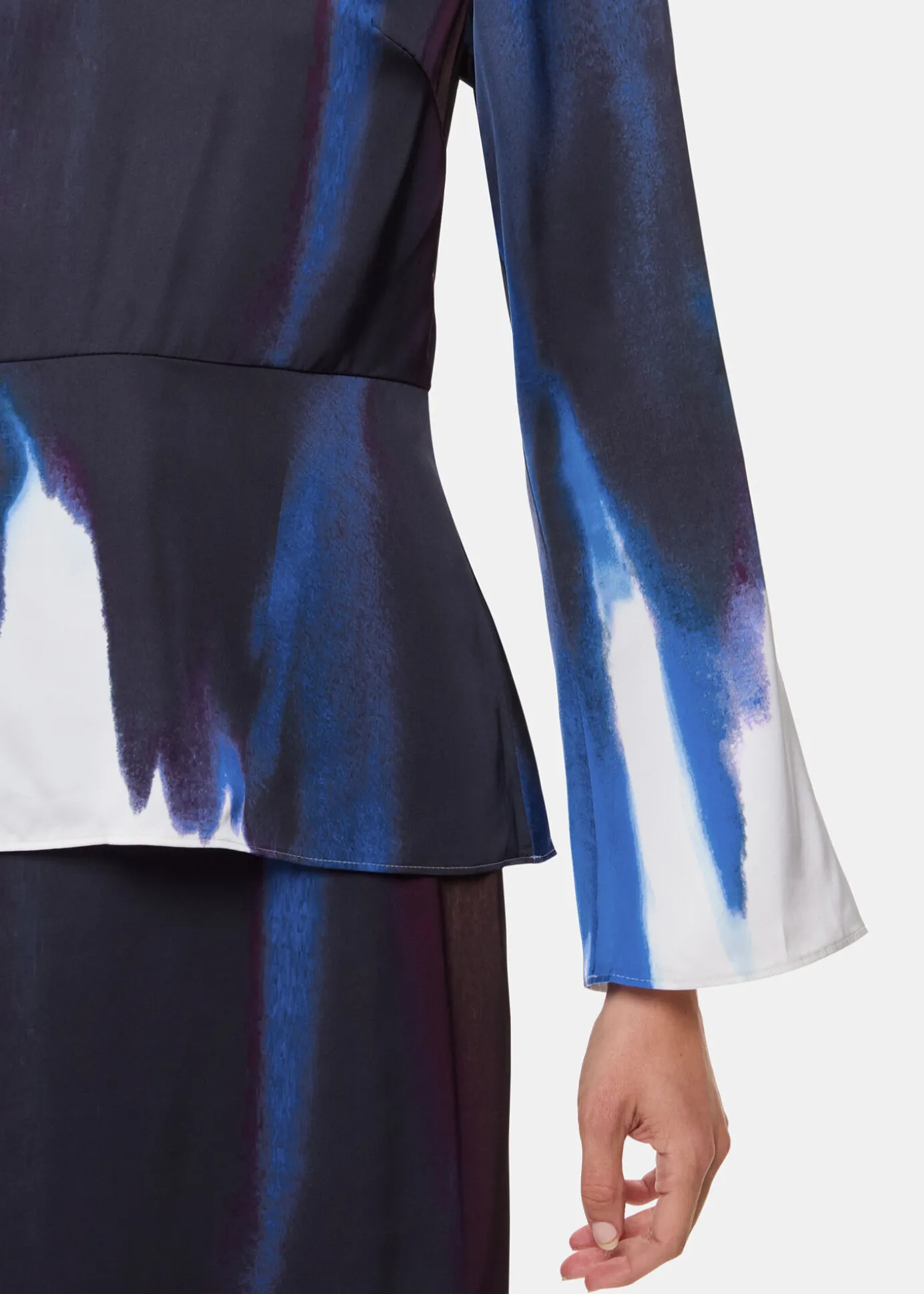 Multicolour Ice Dye Print Top