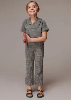 Multicolour Rib Knit Marl Flare