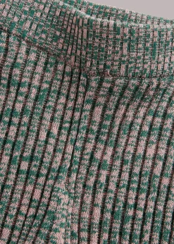Multicolour Rib Knit Marl Flare