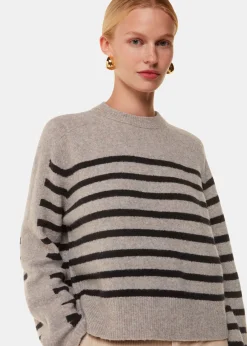 Multicolour Wool Mix Stripe Contrast Knit
