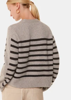 Multicolour Wool Mix Stripe Contrast Knit