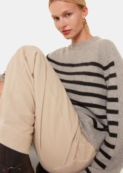 Multicolour Wool Mix Stripe Contrast Knit