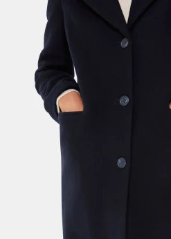 Navy Amalia Longline Coat