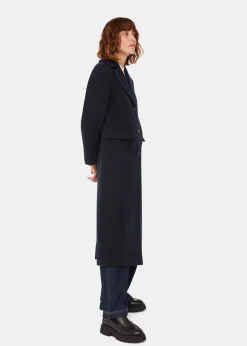 Navy Amalia Longline Coat