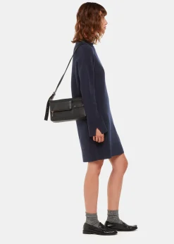 Navy Amelia Wool Knitted Dress