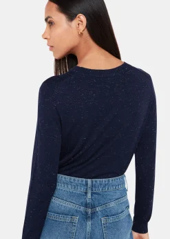Navy Annie Sparkle Crew Neck