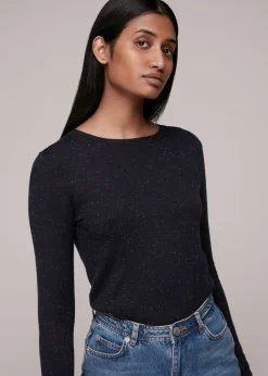 Navy Annie Sparkle Knit