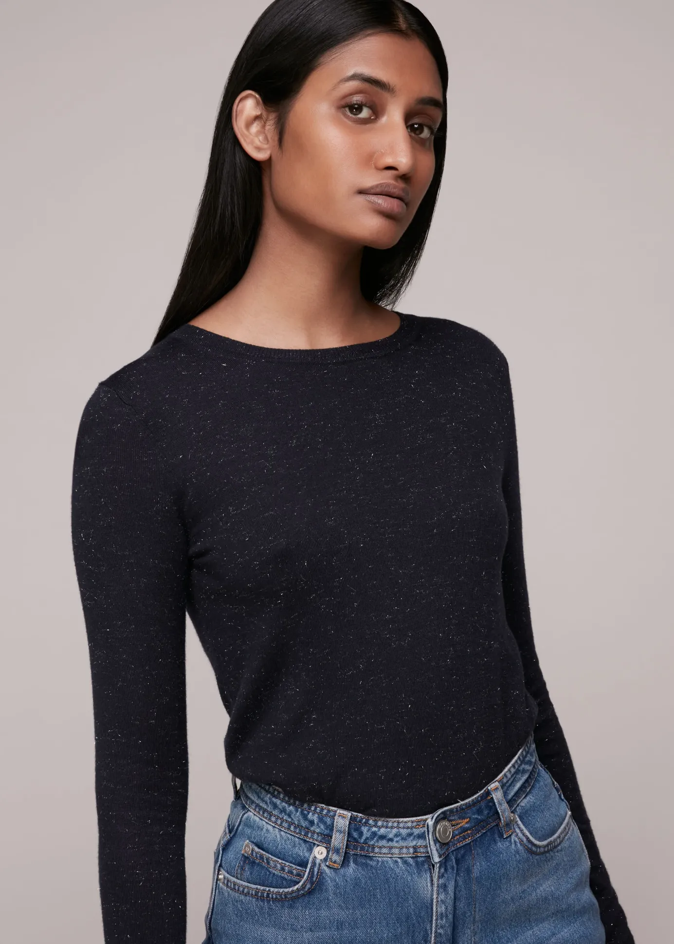 Navy Annie Sparkle Knit