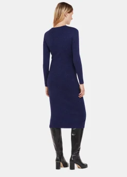 Navy Annie Sparkle Knit Dress