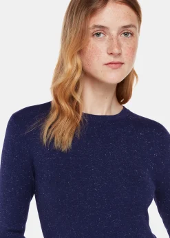 Navy Annie Sparkle Knit Dress