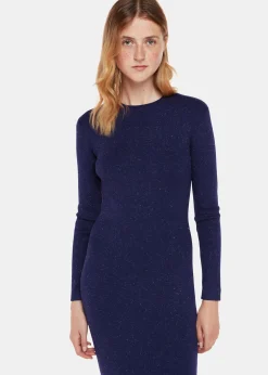 Navy Annie Sparkle Knit Dress