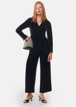 Navy Elora Velvet Jumpsuit