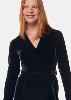 Navy Elora Velvet Jumpsuit