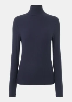 Navy Essential Ribbed Polo