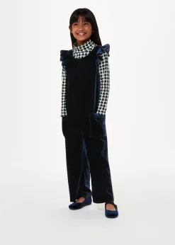Navy Evelyn Velvet Jumpsuit
