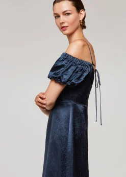 Navy Faye Bardot Dress