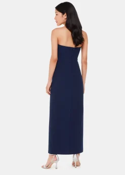 Navy Gemma Strapless Maxi Dress