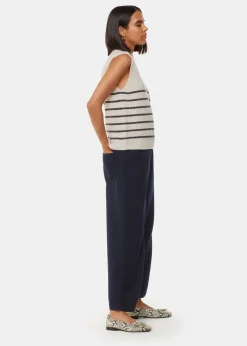 Navy Georgia Casual Trouser