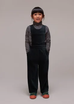 Navy Kitty Corduroy Dungaree