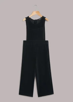 Navy Kitty Corduroy Dungaree